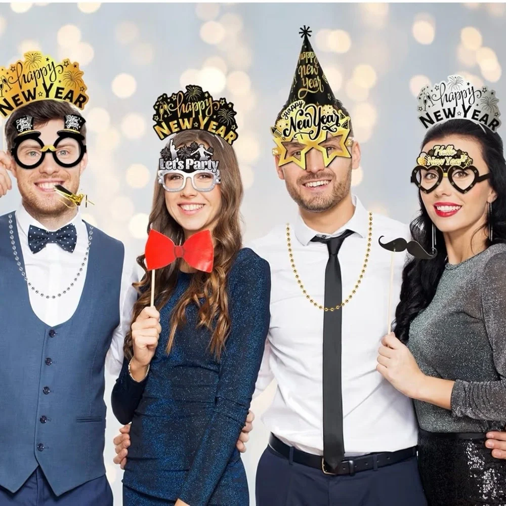 New Year's Eve Party Supplies Set - Gold and Silver (A198)
